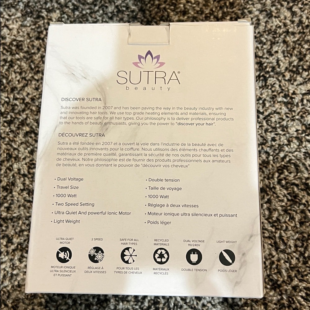 Sutra Beauty Marble Travel Size Blow Dryer - Picture 2 of 2